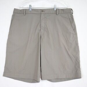 Nike Golf Shorts Mens 38 Performance Chino Stretch Flex Flat Front Brown Striped